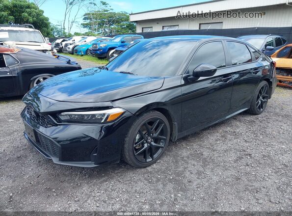 2HGFE4F88SH315435 2025 HONDA CIVIC Black Առջևի ձախ երեք քառորդ տեսարան