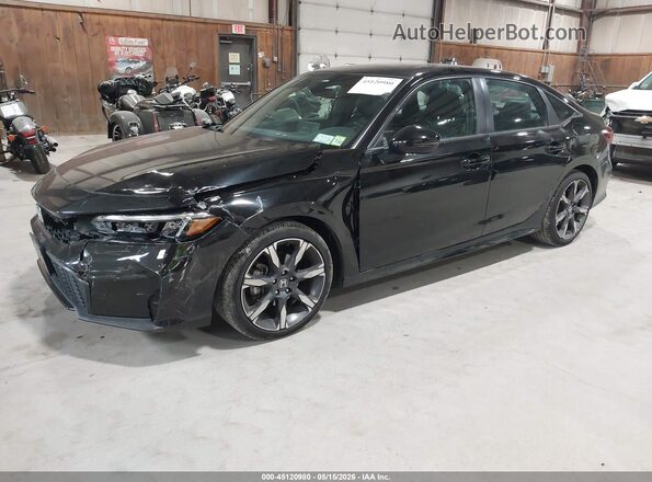 2HGFE4F88SH320859 2025 HONDA CIVIC Black Առջևի ձախ երեք քառորդ տեսարան