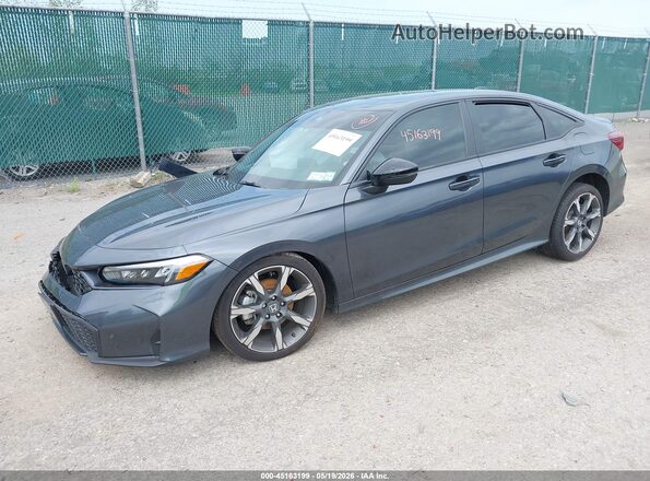 2HGFE4F8XSH355516 2025 HONDA CIVIC HYBRID Gray წინა მარცხენა ხედი სამი მეოთხედიდან