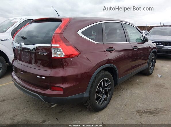 2HKRM4H41GH679462 2016 HONDA CR-V Maroon Tył prawy