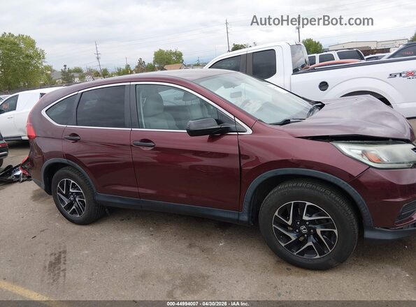 2HKRM4H41GH679462 2016 HONDA CR-V Maroon Widok wnętrza z tyłu