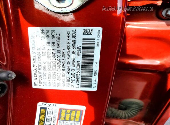2HKRW2H54JH629671 2018 HONDA CR-V Темно-бордовый 