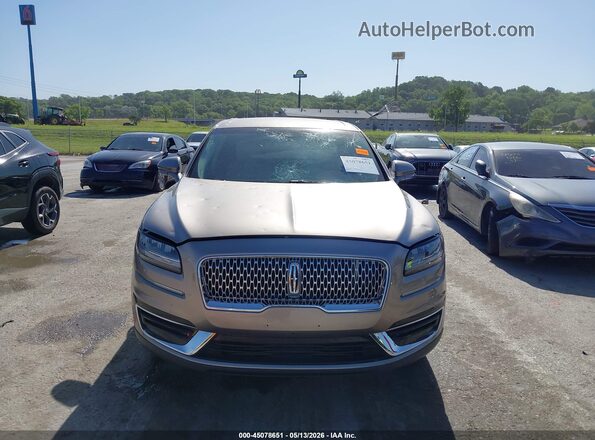 2LMPJ6J93LBL09363 2020 LINCOLN NAUTILUS Gold Widok z przodu