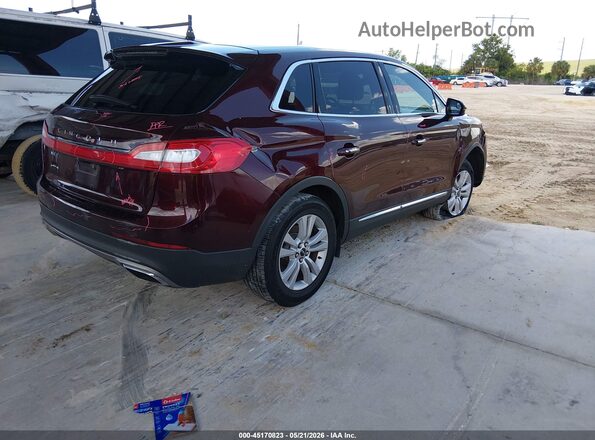 2LMPJ6JR9HBL46683 2017 LINCOLN MKX Maroon Trasero derecho