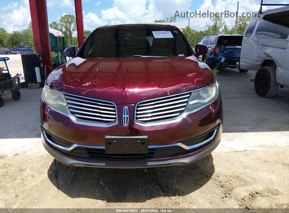 2LMPJ6JR9HBL46683 2017 LINCOLN MKX Maroon Vista del cuadro de instrumentos