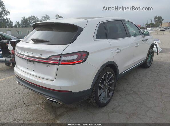 2LMPJ6LP4KBL47310 2019 LINCOLN NAUTILUS White Задня права чверть