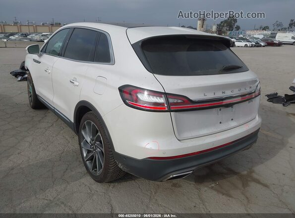 2LMPJ6LP4KBL47310 2019 LINCOLN NAUTILUS White Задня ліва чверть