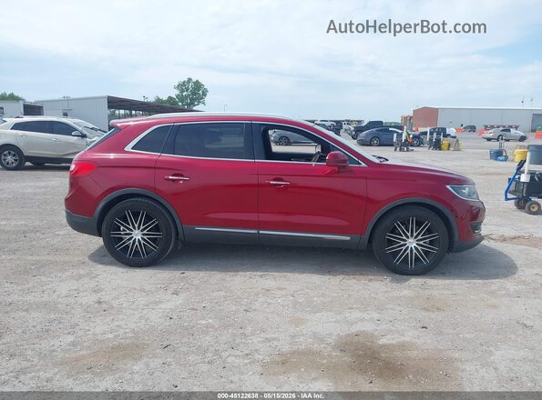 2LMPJ6LR1GBL40887 2016 LINCOLN MKX Red უკანა სალონის ხედი