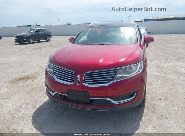 2LMPJ6LR1GBL40887 2016 LINCOLN MKX Red ხელსაწყოთა პანელის ხედი