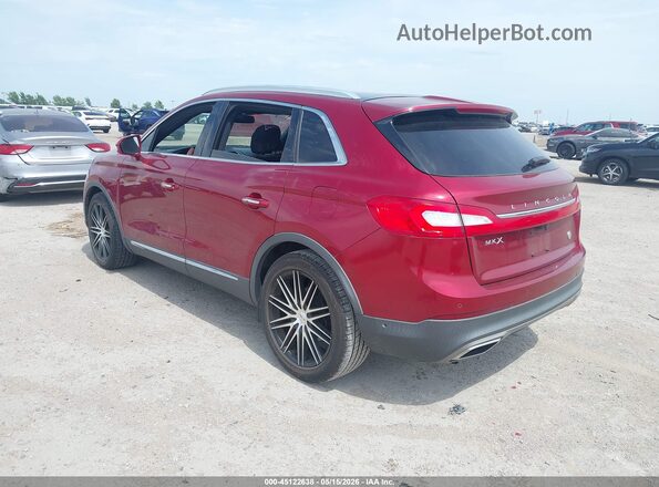 2LMPJ6LR1GBL40887 2016 LINCOLN MKX Red უკანა მარცხენა