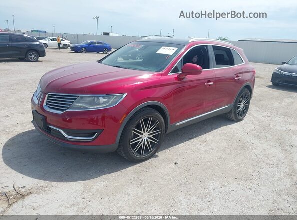 2LMPJ6LR1GBL40887 2016 LINCOLN MKX Red წინა მარცხენა ხედი სამი მეოთხედიდან