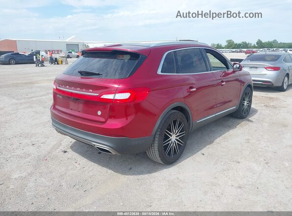 2LMPJ6LR1GBL40887 2016 LINCOLN MKX Red უკანა მარჯვენა