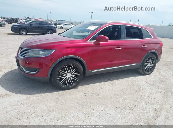 2LMPJ6LR1GBL40887 2016 LINCOLN MKX Red სალონის 360-გრადუსიანი ხედი