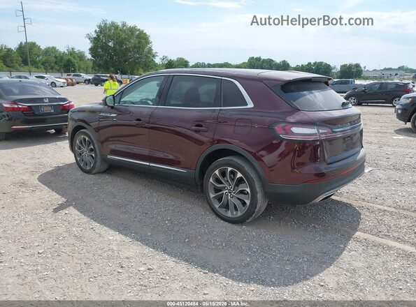 2LMPJ8K94MBL13983 2021 LINCOLN NAUTILUS Maroon უკანა მარცხენა
