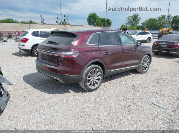 2LMPJ8K94MBL13983 2021 LINCOLN NAUTILUS Maroon უკანა მარჯვენა