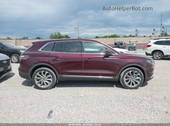 2LMPJ8K94MBL13983 2021 LINCOLN NAUTILUS Maroon უკანა სალონის ხედი