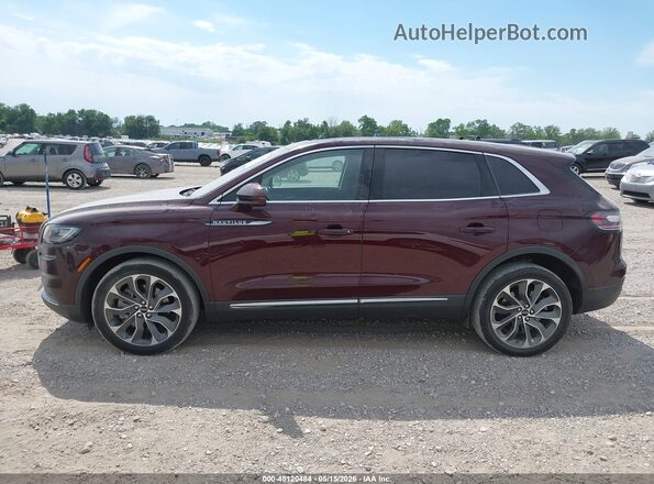 2LMPJ8K94MBL13983 2021 LINCOLN NAUTILUS Maroon სალონის 360-გრადუსიანი ხედი