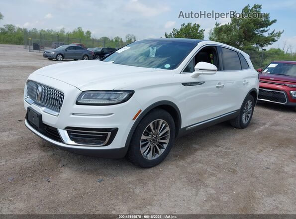 2LMPJ8K98LBL14066 2020 LINCOLN NAUTILUS White წინა მარცხენა ხედი სამი მეოთხედიდან