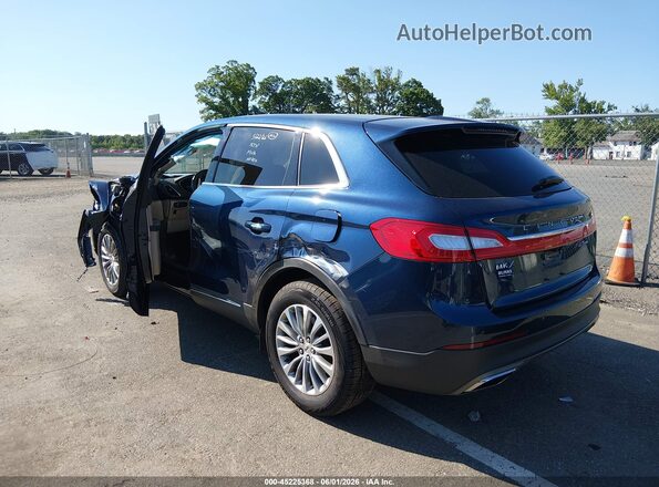 2LMPJ8KP0HBL37105 2017 LINCOLN MKX Синий Задняя левая четверть