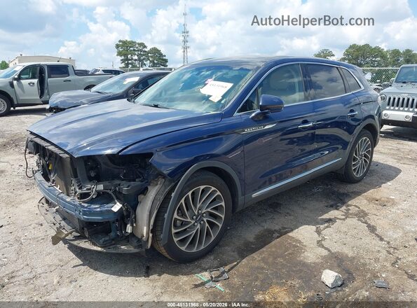 2LMPJ8L95KBL10411 2019 LINCOLN NAUTILUS Dark Blue Передняя левая четверть