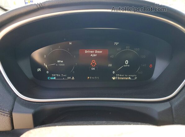 2LMPJ8L99KBL30242 2019 LINCOLN NAUTILUS White Вид щитка приладів