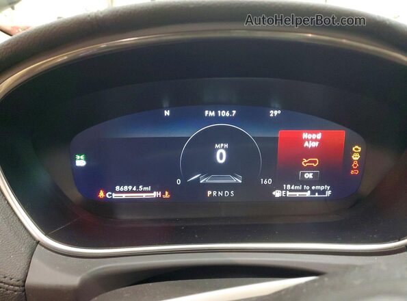 2LMPJ8L9XKBL51231 2019 LINCOLN NAUTILUS Gray Вид щитка приладів