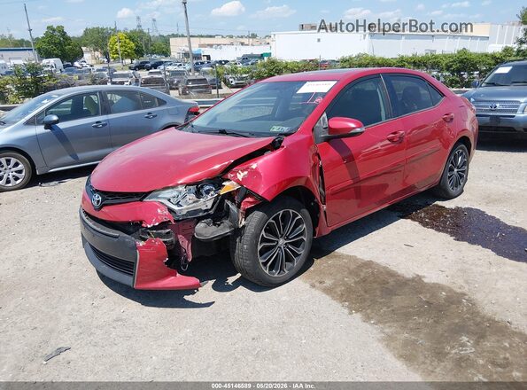 2T1BURHE0GC554463 2016 TOYOTA COROLLA Red Front left