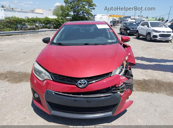 2T1BURHE0GC554463 2016 TOYOTA COROLLA Red Instrument cluster view