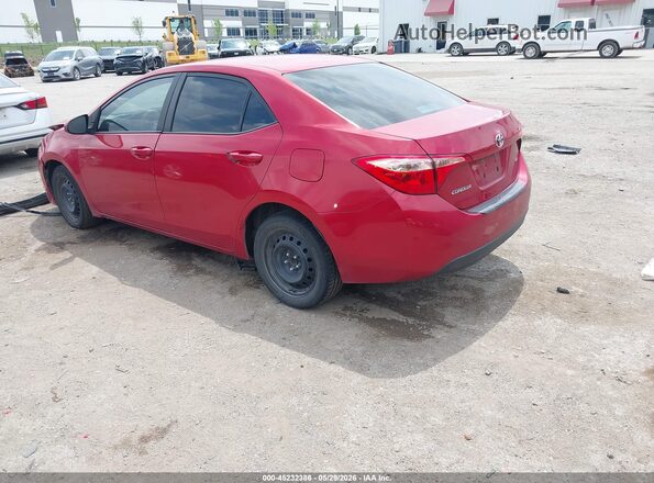 2T1BURHE0JC098472 2018 TOYOTA COROLLA Red Rear left