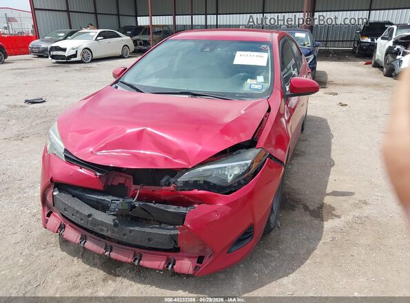 2T1BURHE0JC098472 2018 TOYOTA COROLLA Red Instrument cluster view
