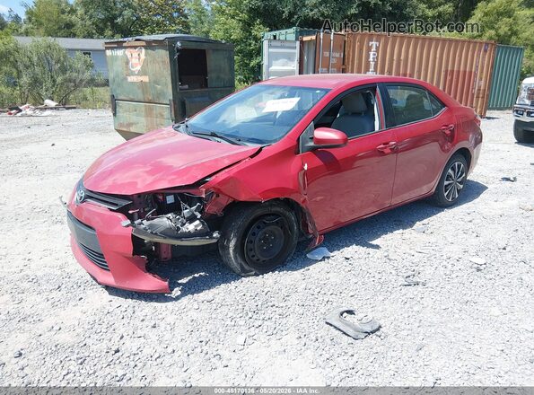 2T1BURHE1GC626836 2016 TOYOTA COROLLA Red 