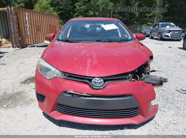 2T1BURHE1GC626836 2016 TOYOTA COROLLA Red 