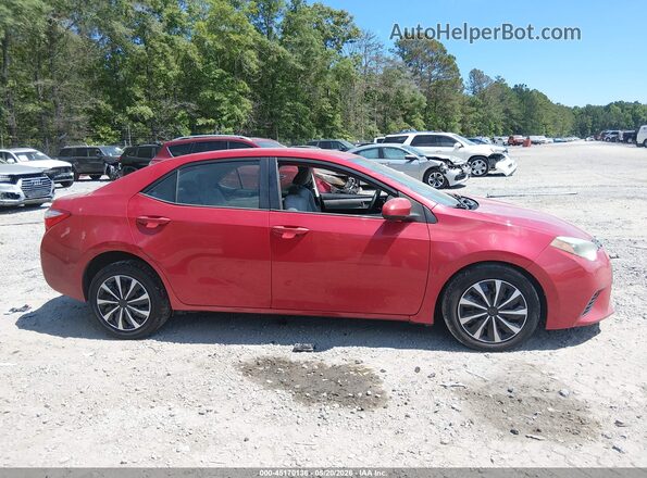 2T1BURHE1GC626836 2016 TOYOTA COROLLA Red 