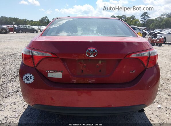2T1BURHE1GC626836 2016 TOYOTA COROLLA Red 