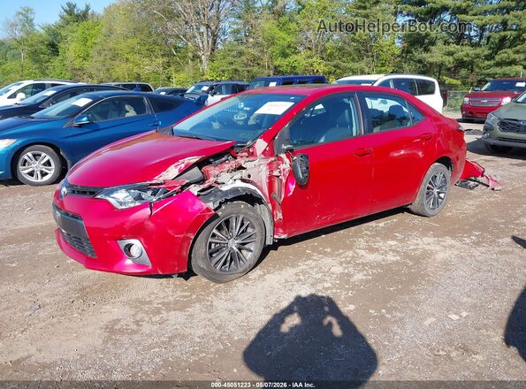 2T1BURHE1GC672375 2016 TOYOTA LL Red Առջևի ձախ երեք քառորդ տեսարան