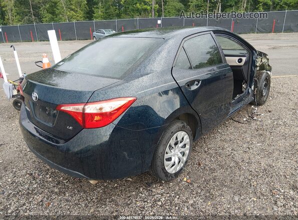2T1BURHE1KC212822 2019 TOYOTA COROLLA Dark Blue Задняя правая четверть