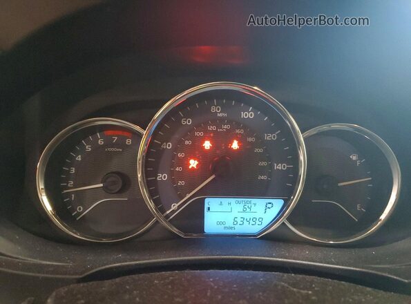 2T1BURHE2GC718084 2016 TOYOTA LL Silver Սարքավորումների վահանակի տեսք