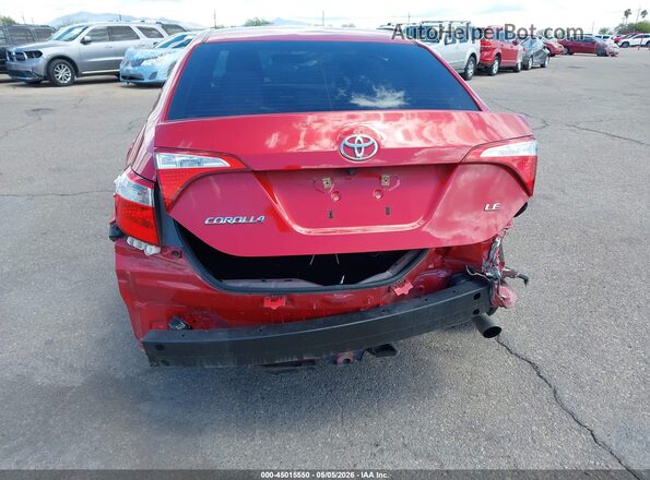 2T1BURHE3GC684673 2016 TOYOTA LL Red Vista frontal
