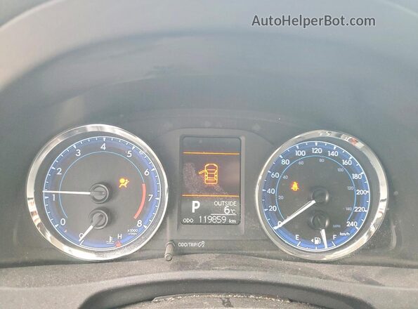 2T1BURHE4JC975979 2018 TOYOTA COROLLA Blue Instrument cluster view