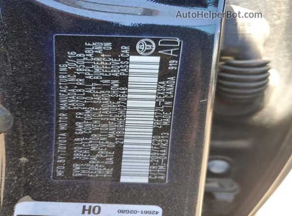 2T1BURHE5HC770648 2017 TOYOTA COROLLA Black 