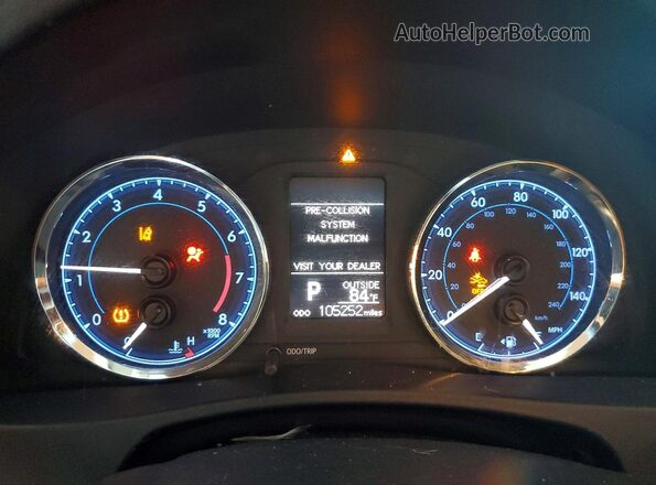 2T1BURHE5HC884388 2017 TOYOTA LL White Widok zestawu wskaźników