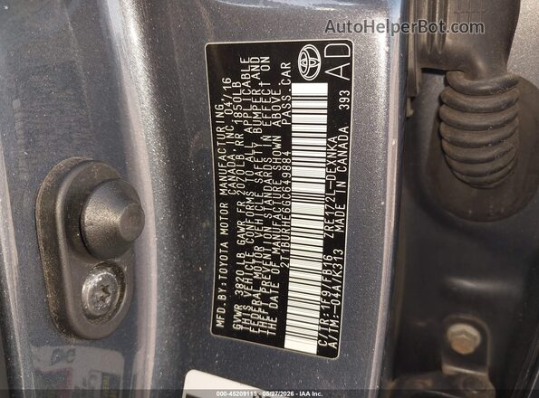 2T1BURHE6GC649884 2016 TOYOTA COROLLA Blue Շարժիչի բաժամունքի տեսք