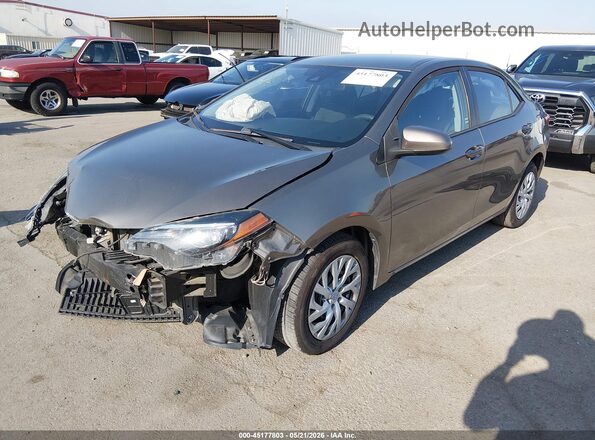 2T1BURHE6JC021878 2018 TOYOTA COROLLA Gray Առջևի ձախ երեք քառորդ տեսարան