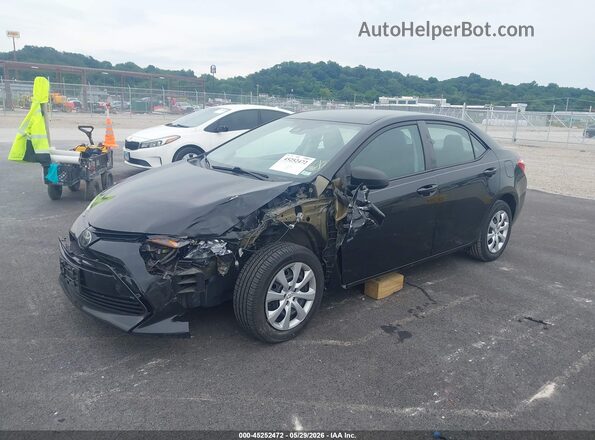 2T1BURHE7JC983493 2018 TOYOTA COROLLA Black Առջևի ձախ երեք քառորդ տեսարան