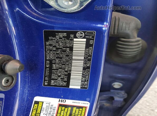 2T1BURHE8GC492827 2016 TOYOTA COROLLA Blue 