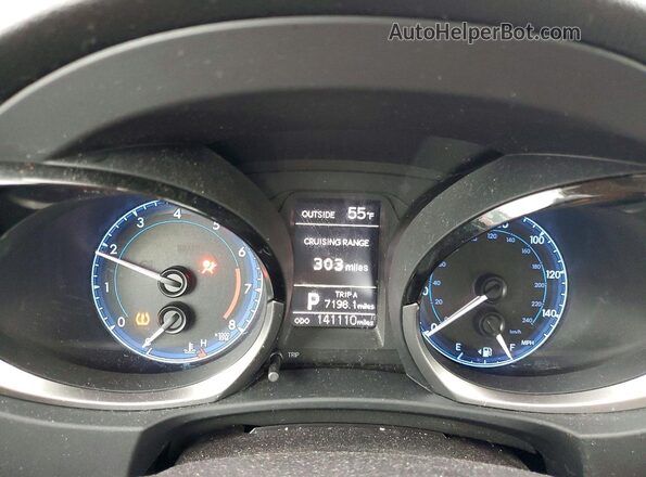 2T1BURHE8GC504149 2016 TOYOTA COROLLA Blue Instrument cluster view