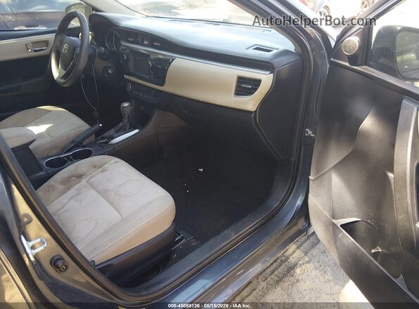 2T1BURHE8GC632603 2016 TOYOTA COROLLA Gray Вид салону спереду