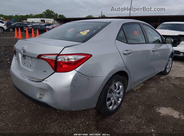 2T1BURHE8GC659428 2016 TOYOTA COROLLA Серебряный Задняя правая четверть