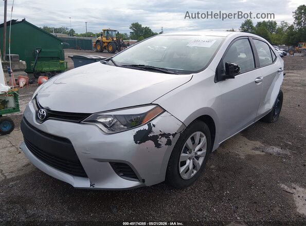 2T1BURHE8GC659428 2016 TOYOTA COROLLA Серебряный Передняя левая четверть