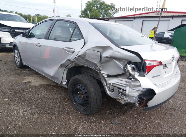 2T1BURHE8GC659428 2016 TOYOTA COROLLA Серебряный Задняя левая четверть